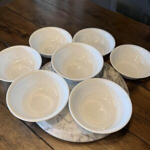 LOT of 7 Corelle Corning Livingware WINTER FROST White Cereal Soup Salad Bowls